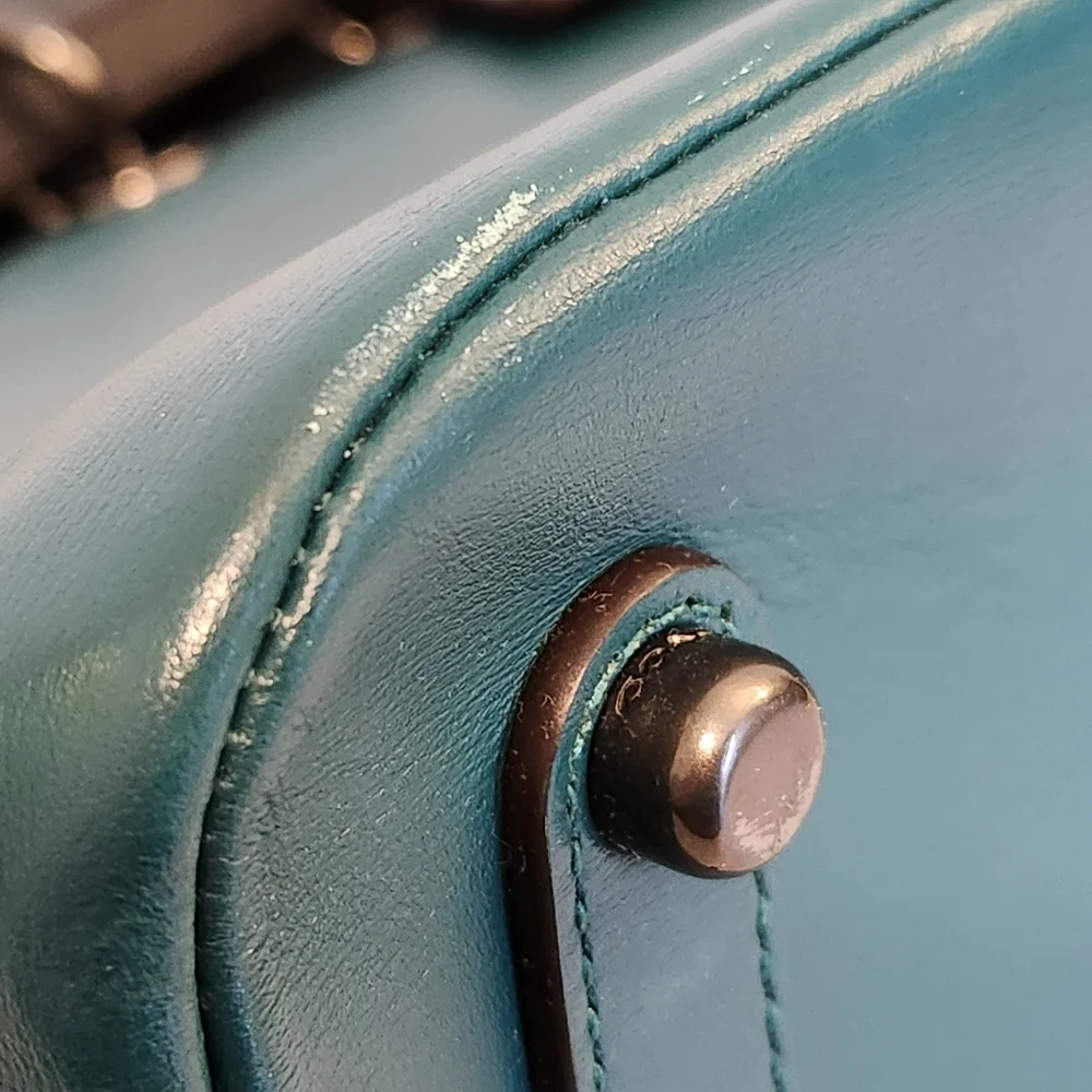 Coach Roxie with Snakeskin Quilting, Teal